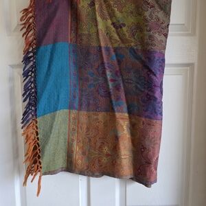 Colorful Paisley Patterned Scarf